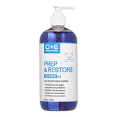 Bottle of C+E Prep & Restore Azulene oil on a white background