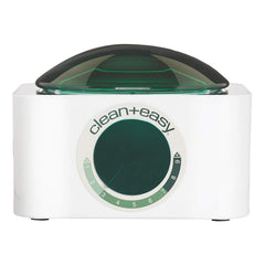 White electronic device with green accents labeled 'clean+easy' on a white background