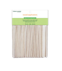 Clean + Easy Large Wood Applicator Spatulas for Hair Removal in a pack