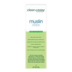 Box of clean+easy muslin strips on a white background