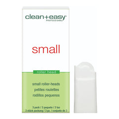 Box of clean+easy small roller heads with a white roller head on a white background