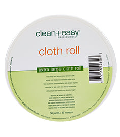 Front view of a wax remover cloth with detailed text