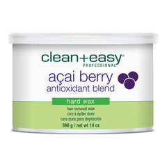 Clean+Easy acai berry hard wax container on a white background