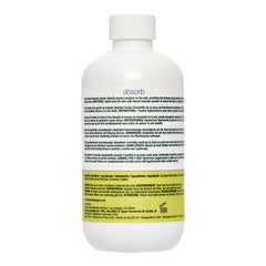 Back of clean+easy absorb lavender powder on a white background