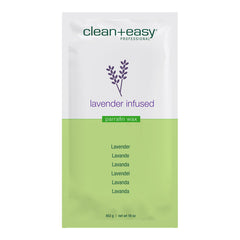 Clean+Easy lavender infused parralint wax package on a white background