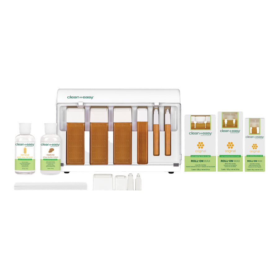 Clean+Easy kit with various components on a white background