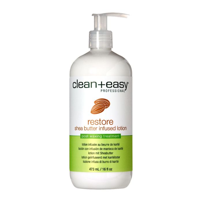 Shea Butter Infused Lotion 16 oz - Clean+Easy restore shea butter-infused lotion for soft, smooth, post-waxing skin.