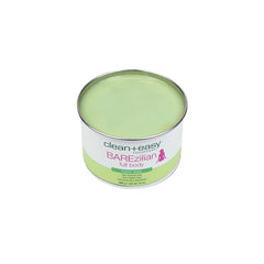 Clean + Easy BAREzilian Hard Wax Tin professional-grade green hard wax for full-body hair removal treatments.